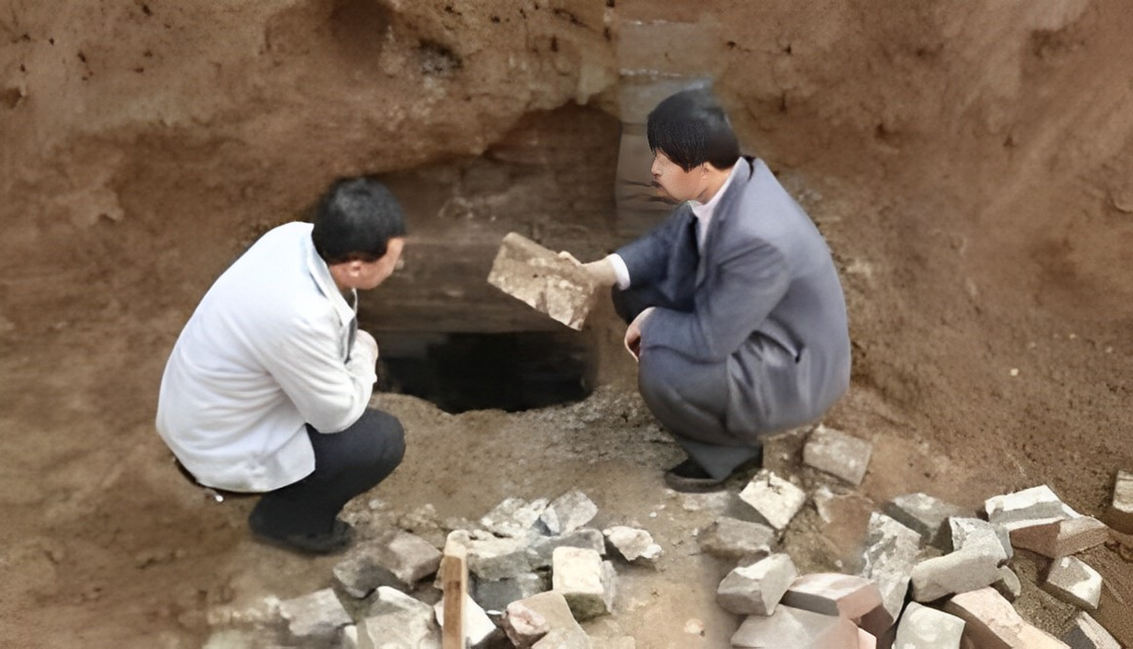 盗墓贼炸毁唐代古墓,发现宝藏已被洗劫一空,只剩下27吨重的棺材和壁画