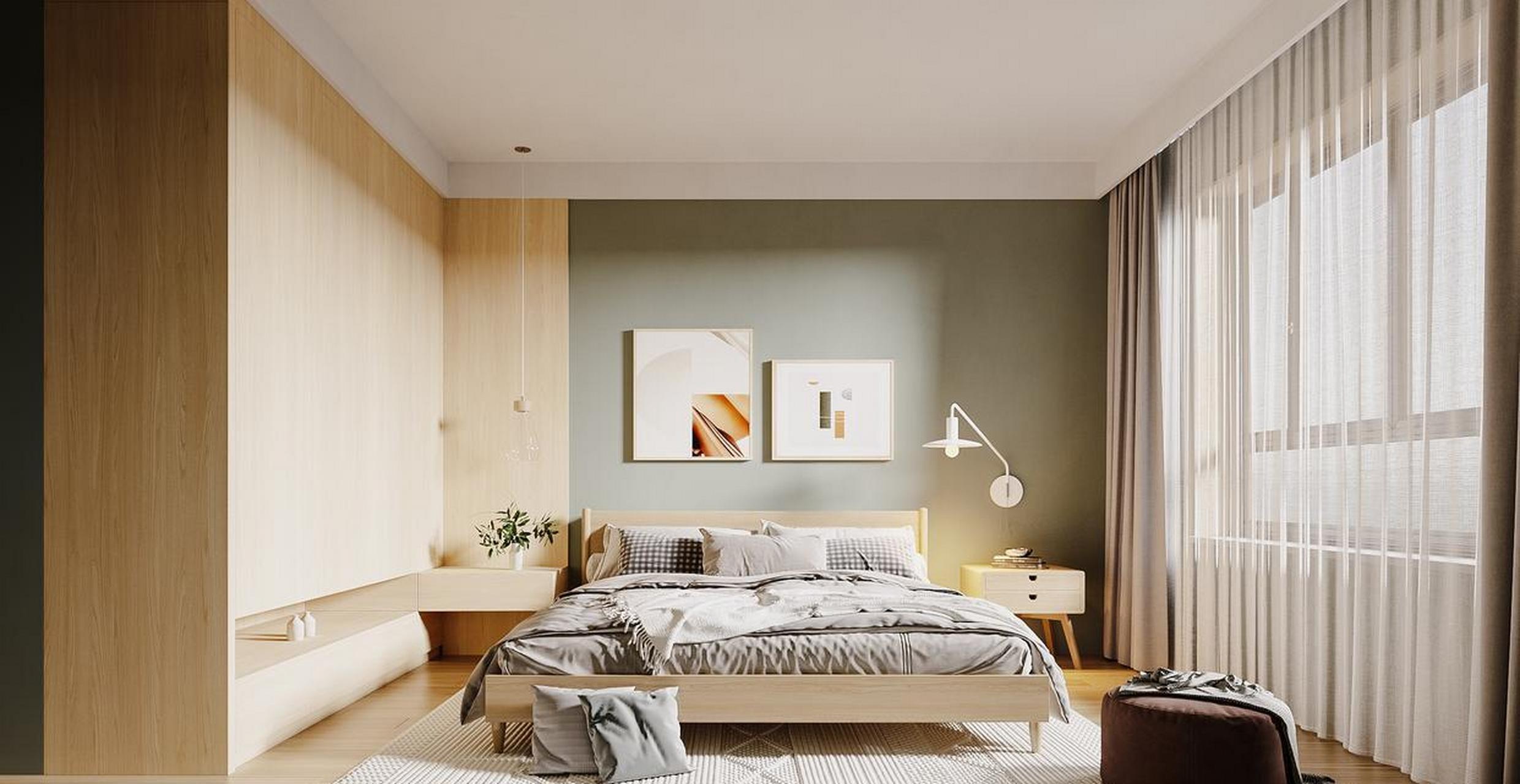 卧室装修设计,时尚舒适的搭配.  你喜欢这样的装修吗?喜欢点个赞吧.