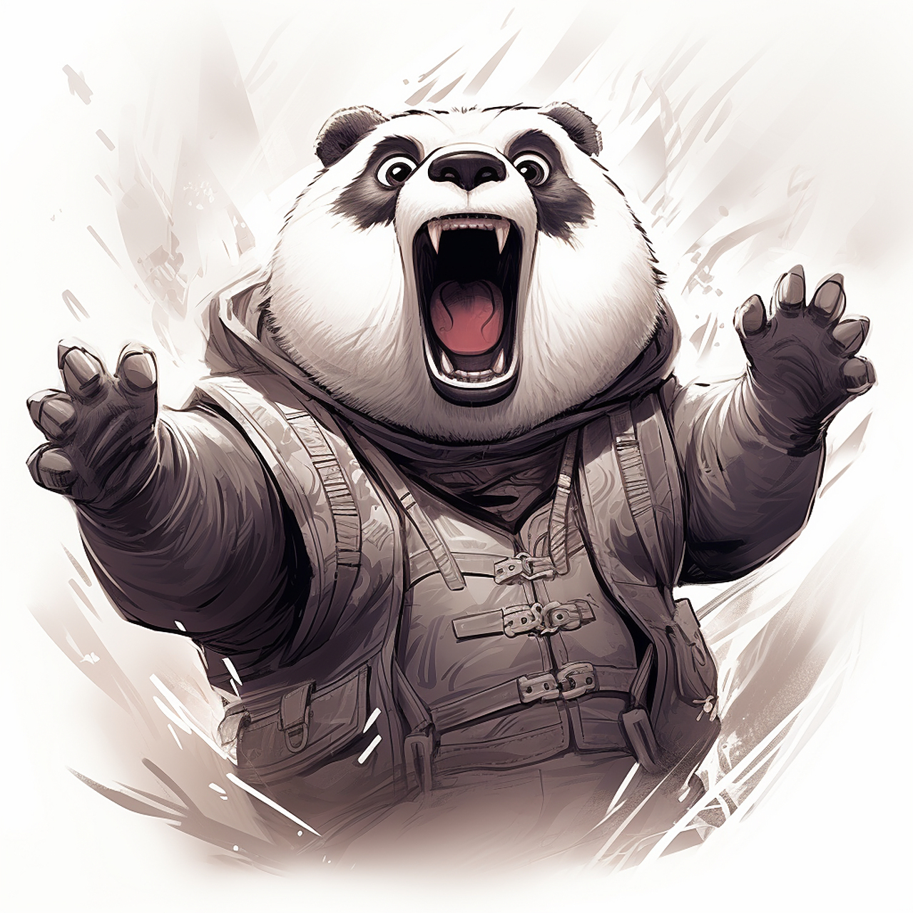 金秋图文动态创作节# 咆哮的熊猫