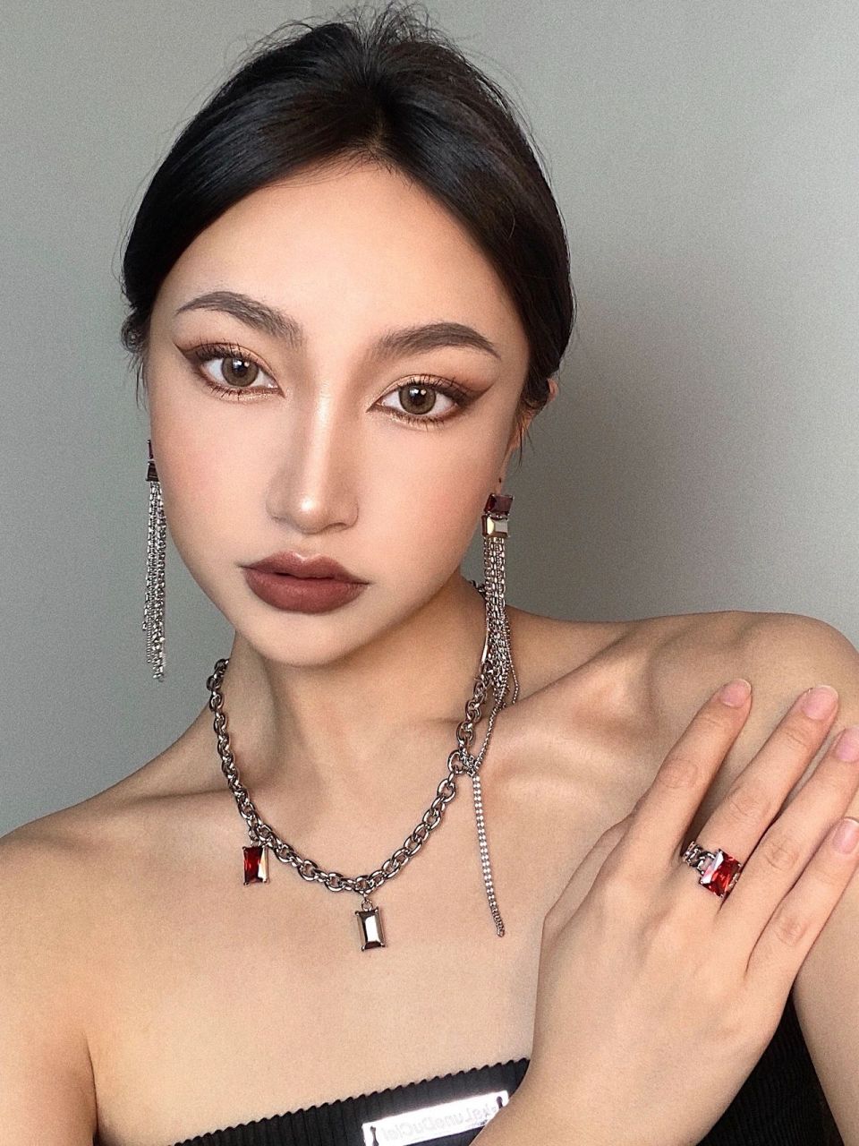 低饱和富家千金妆钓系狐狸眼妆 狐狸眼太勾人了放大双眼绝绝子 眉毛上