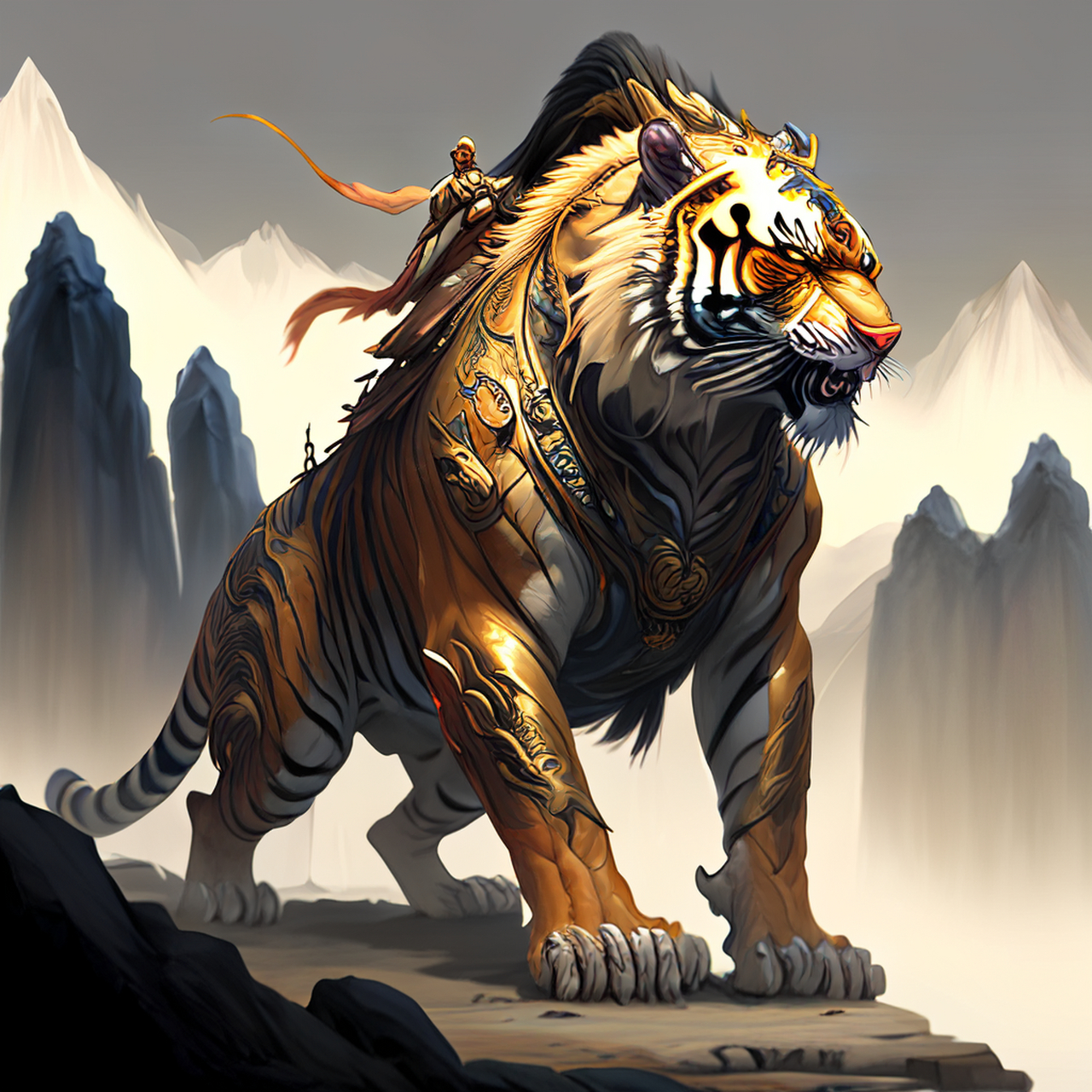 背倚金山作后屏,左右龙虎交蟠伏.生机,明丽,写实#百度ai绘图黑科技