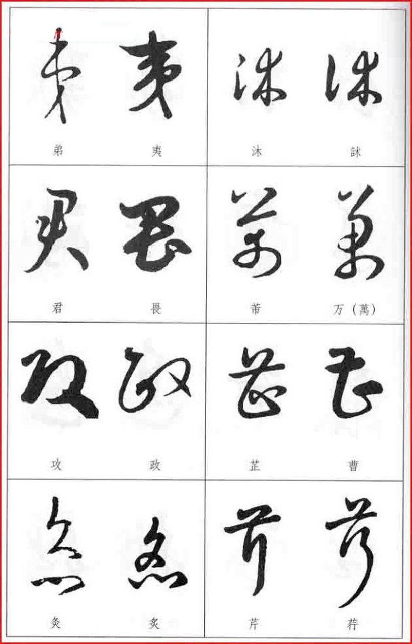 《草书两字形近识别大全》,让你的草书学习进步神速,值得收藏.#草书