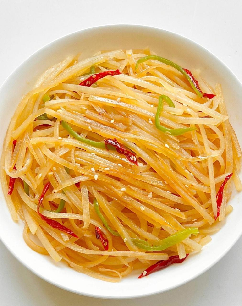 凉拌土豆丝! 清脆爽口,酸辣开胃巨下饭!