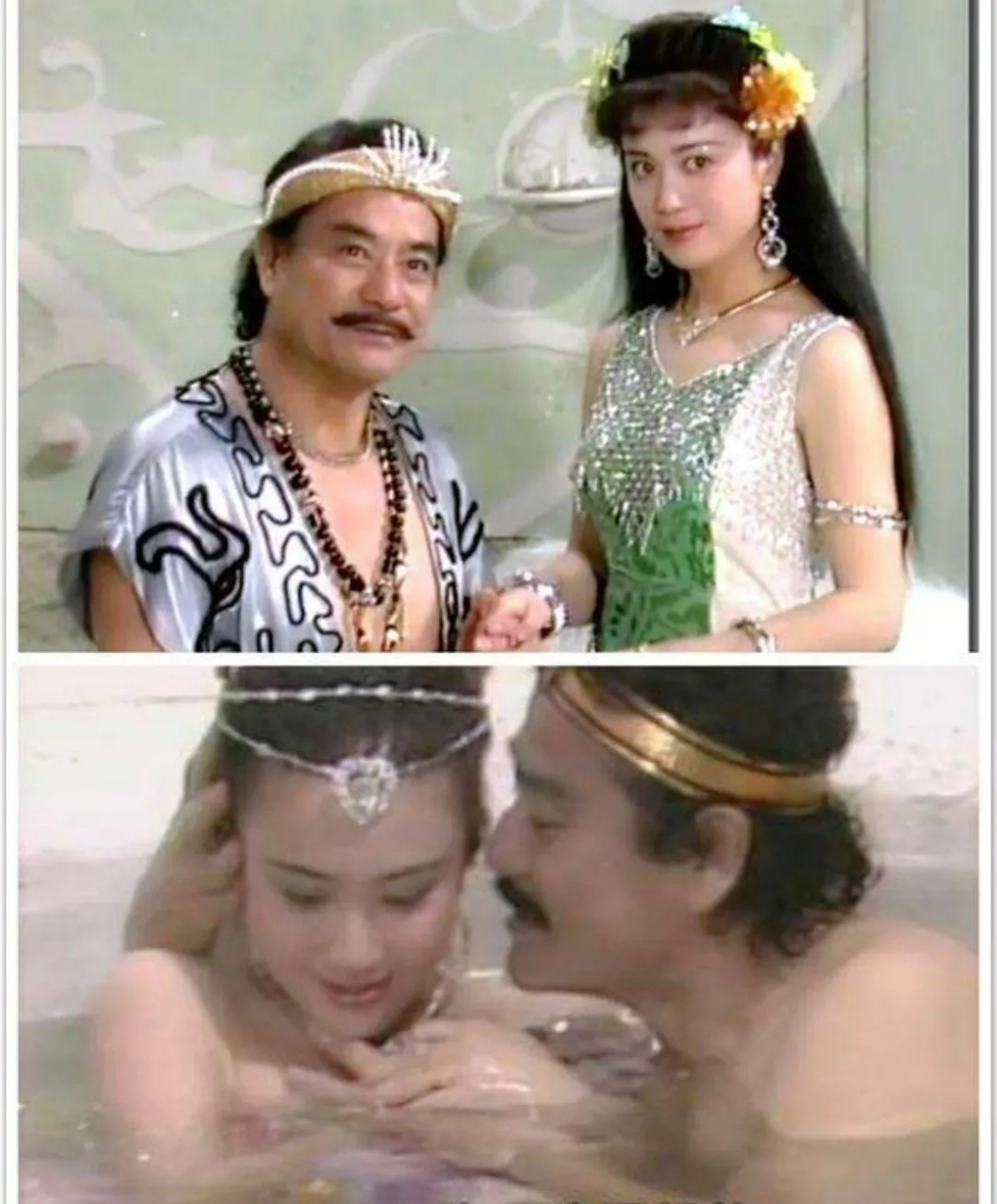 1989年,25岁的傅艺伟扮演《封神榜》中的"妲己",与纣王有一场吻戏.