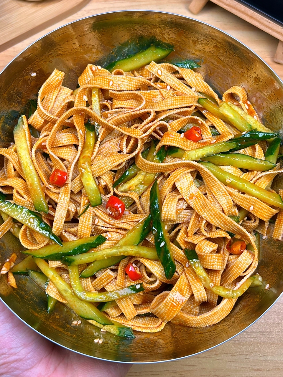 简单又下饭的黄瓜拌豆皮!