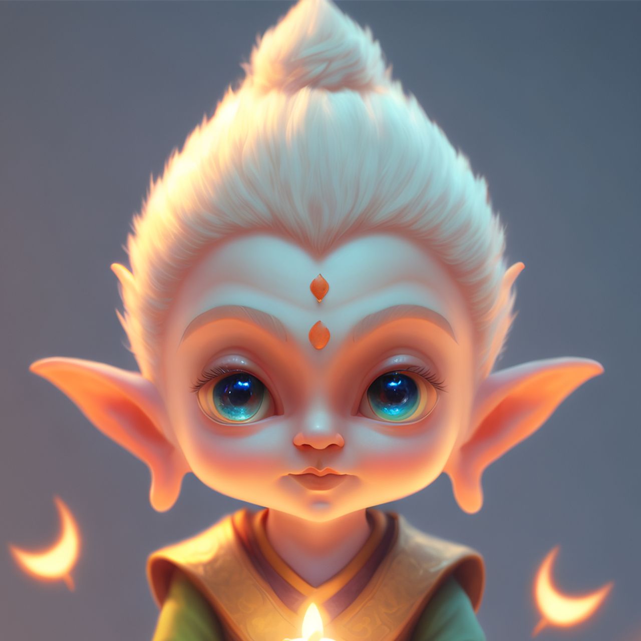 可可爱爱ai小佛系列#百度仲夏打卡挑战赛##可爱头像