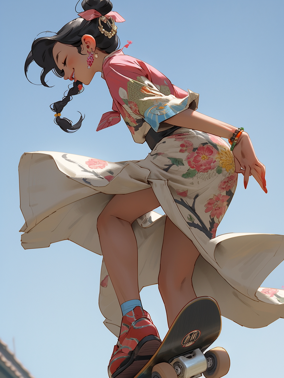 滑板少女 #滑板少女