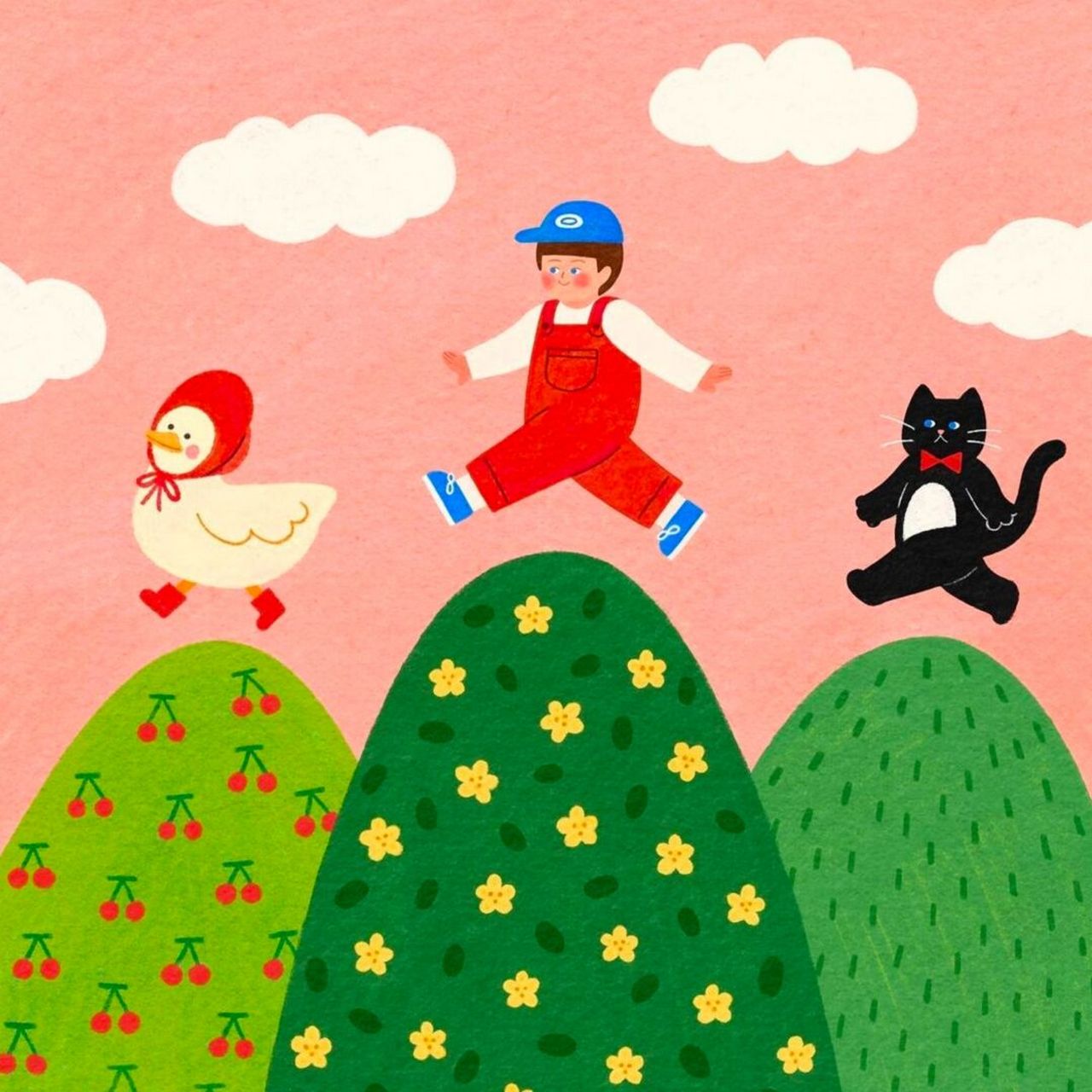 一些插画分享  bubbie是一位韩国艺术家,他的作品以色彩鲜艳的卡通