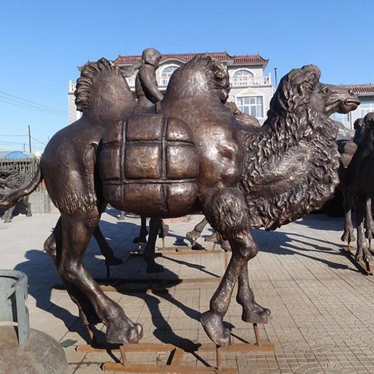 广场景区骆驼雕塑 沙漠骆驼摆件 2米纯铜骆驼 大型骆驼工艺品 景区