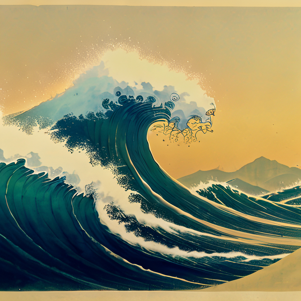 九衢对面起波涛,昨日黄埃一丈高.经典,写实,优雅#百度ai绘图黑科技