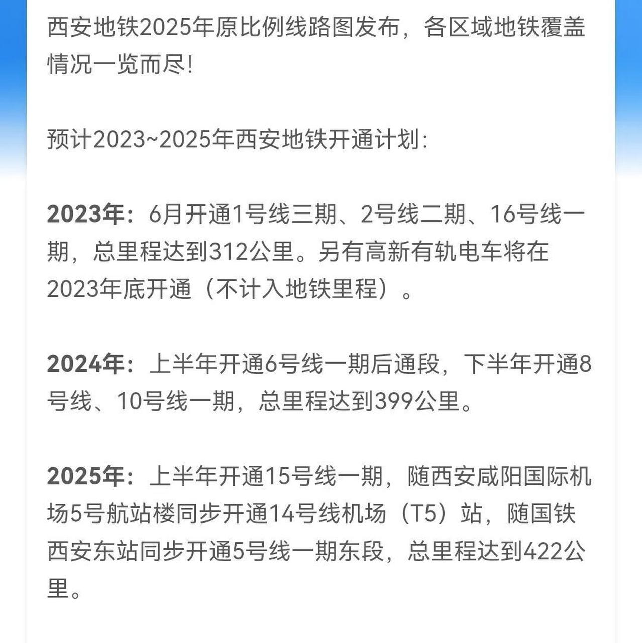 西安地铁2025开通规划