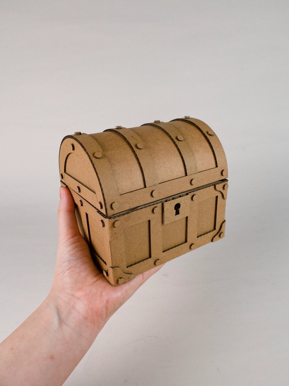 图纸分享|用快递纸盒diy一个宝箱吧|纸箱手  家里的快递盒别再随手