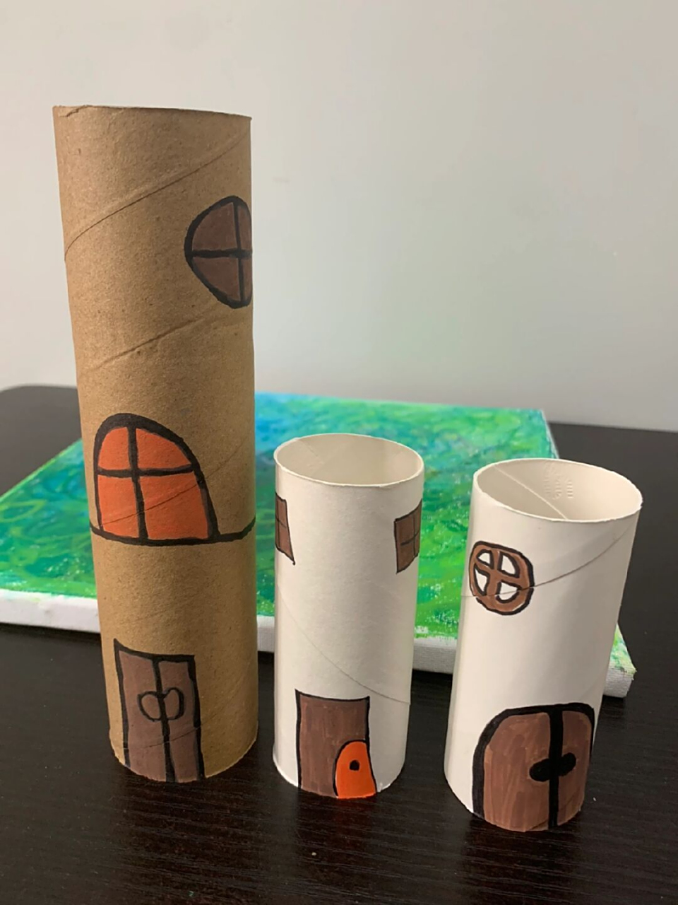 卷纸筒创意手工diy  秋天森林里的房子家里的卫生纸筒芯不要丢75