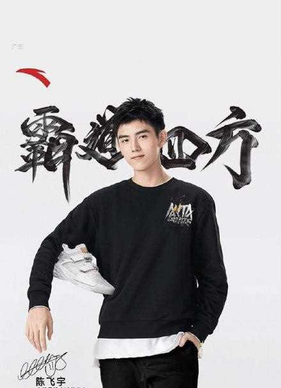 陈飞宇代言安踏的这张广告图拍得有点帅哦 不过虽然后面写着霸道四方