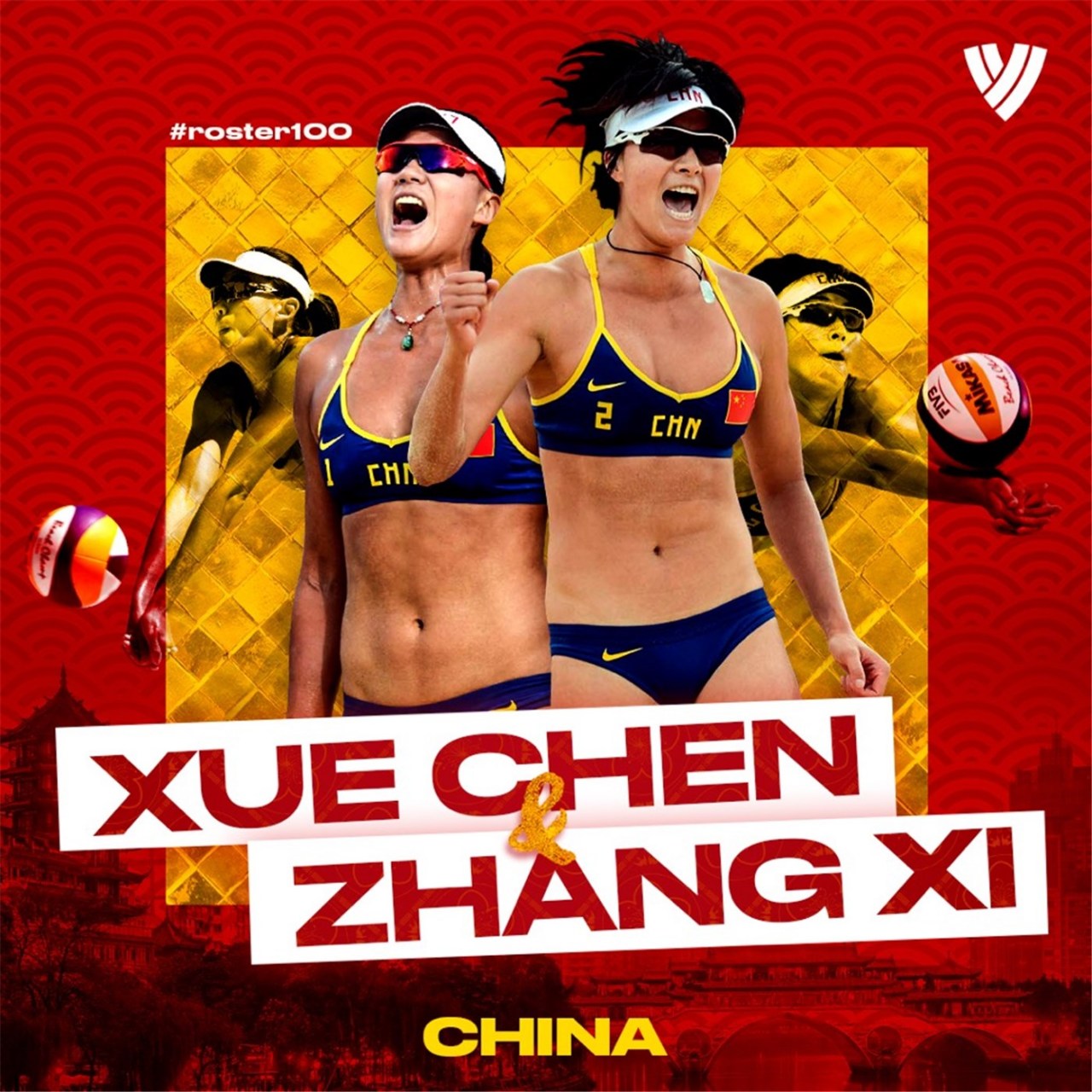 fivb roster100 →34&35【薛晨,张希】 xue chen and zhang xi