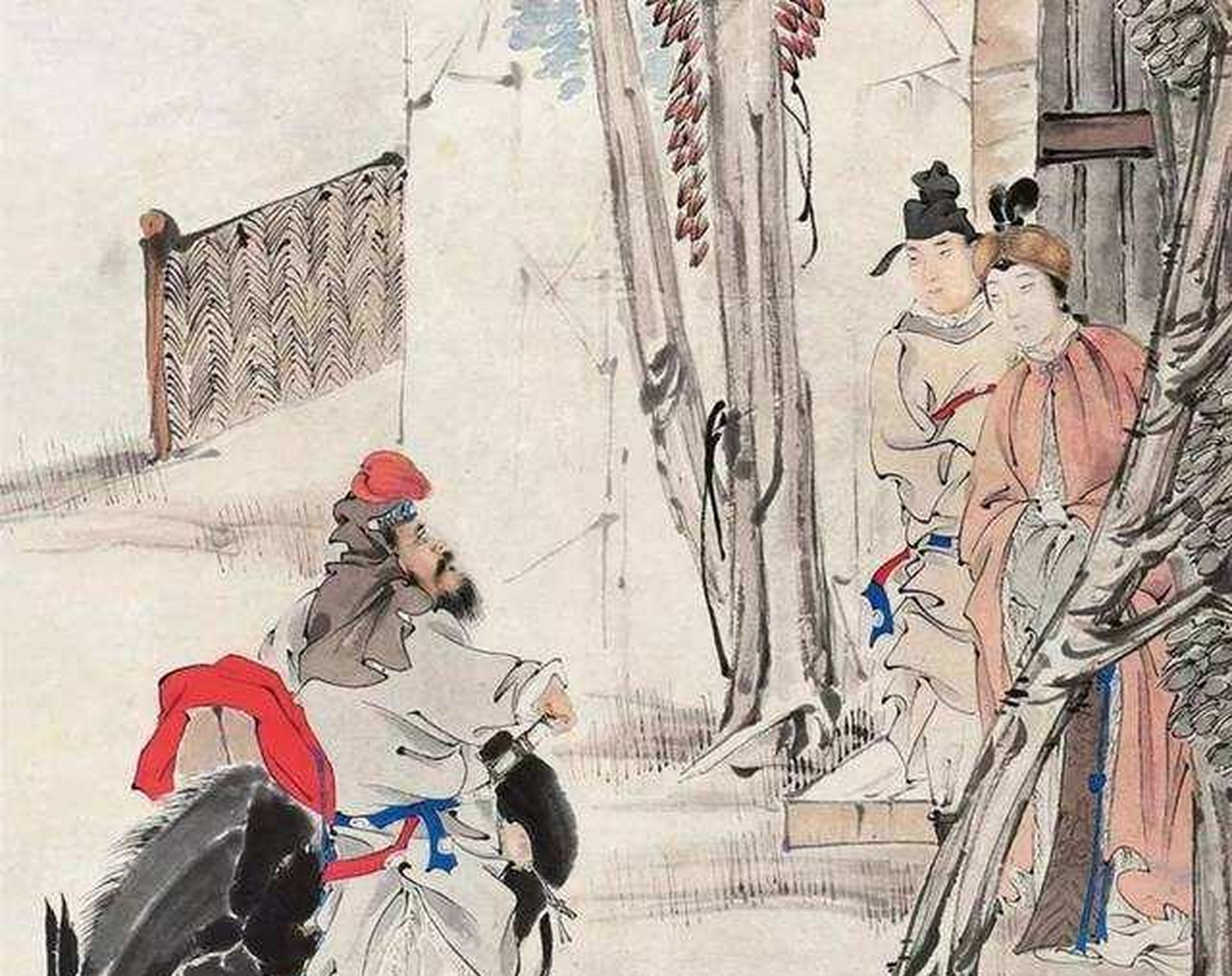 虬髯客本想将红拂女纳为己有,不料红拂女就在前几日,在李靖拜访杨素时