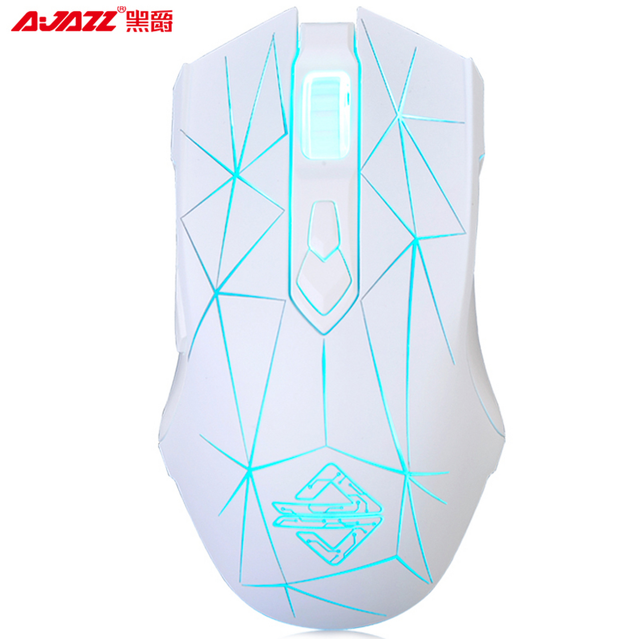 黑爵(ajazz)aj52鼠标 星辰白 游戏 办公 笔记本 usb 有线 吃鸡鼠标