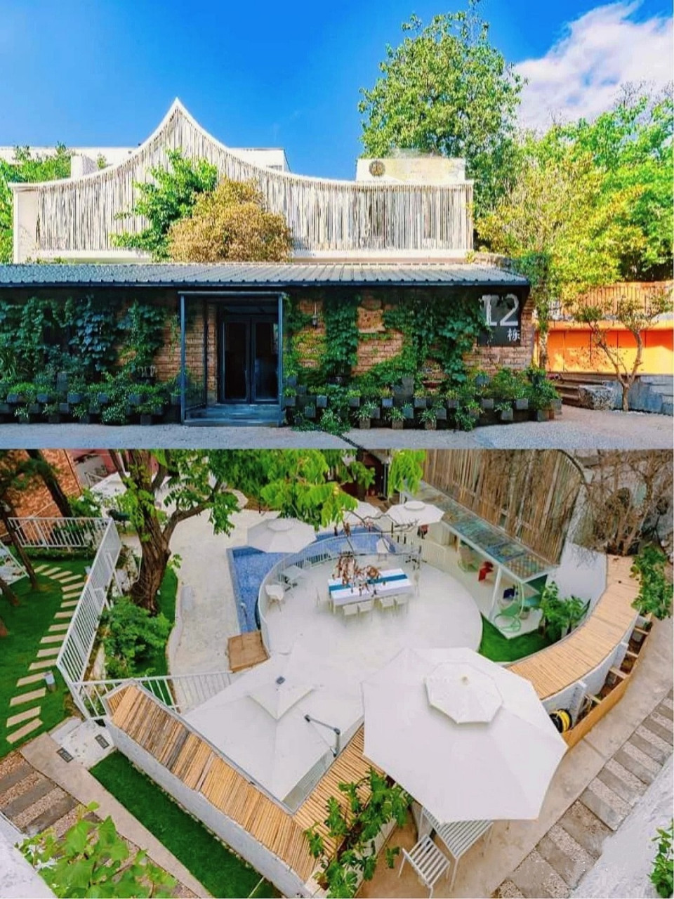 疯狂心动 忍不住想马上来和你们分享[围脖] 民宿外景是一座纯白小楼