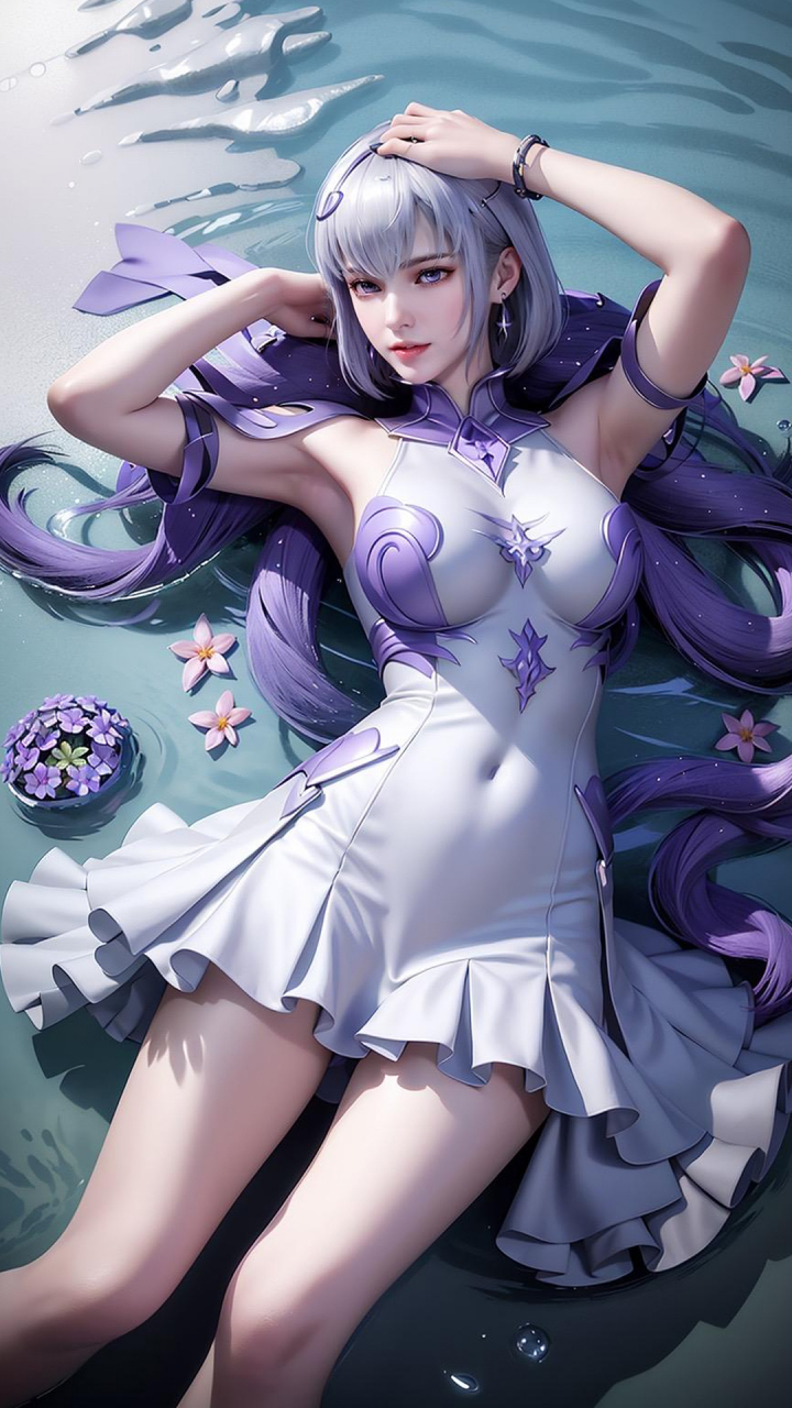 国漫女神|《斗罗大陆》叶泠泠ai高清手机壁纸:武魂为九心海棠,可以说