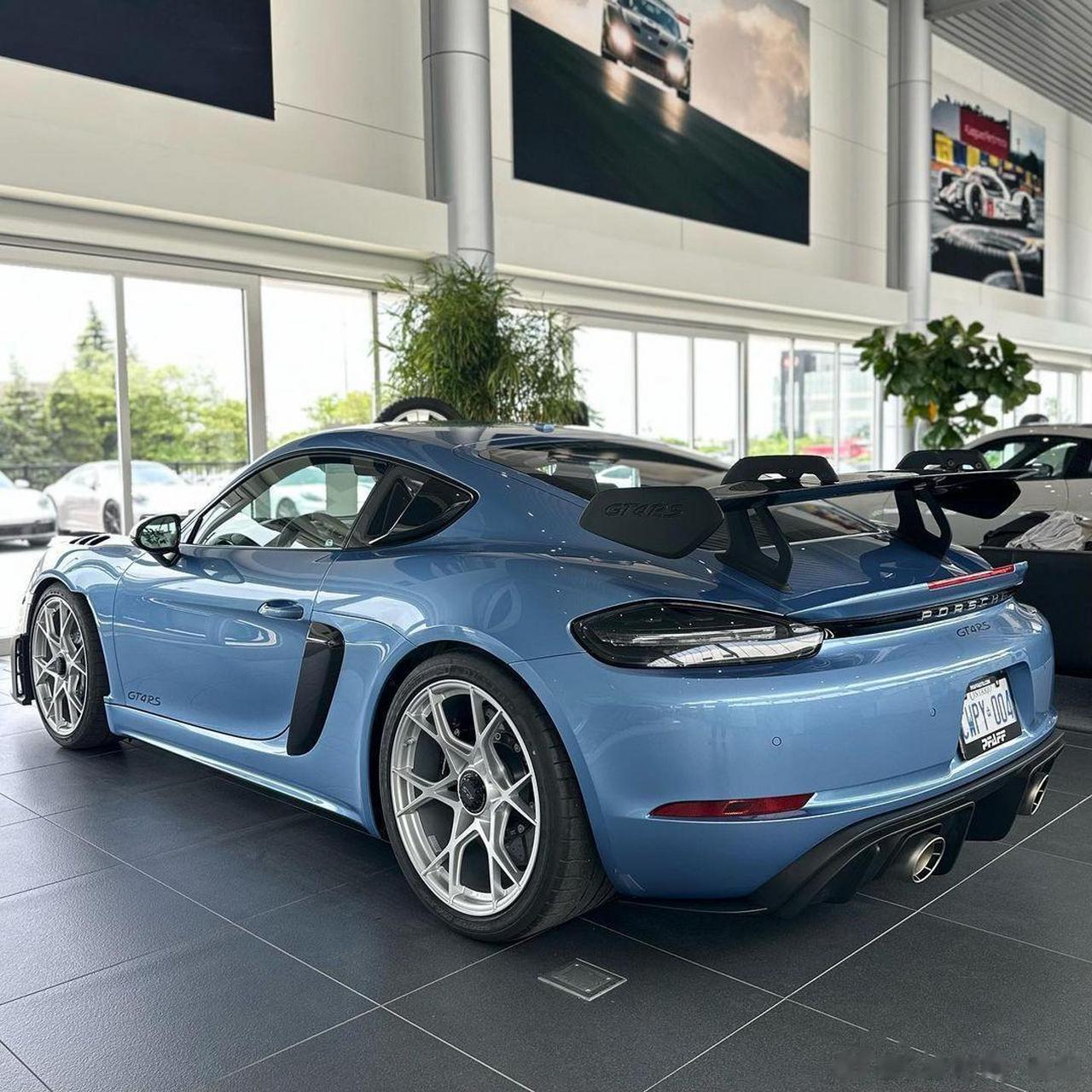 porsche cayman gt4 rs in gemini blue 保时捷718  豪车超跑  car