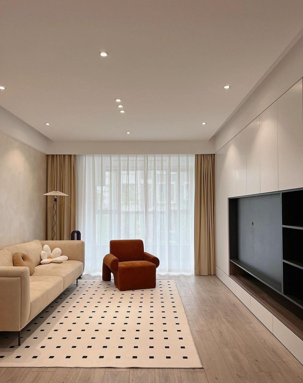 客厅开间3.6米,也能拥有整墙电视柜. [点亮平安灯]客厅开间3.