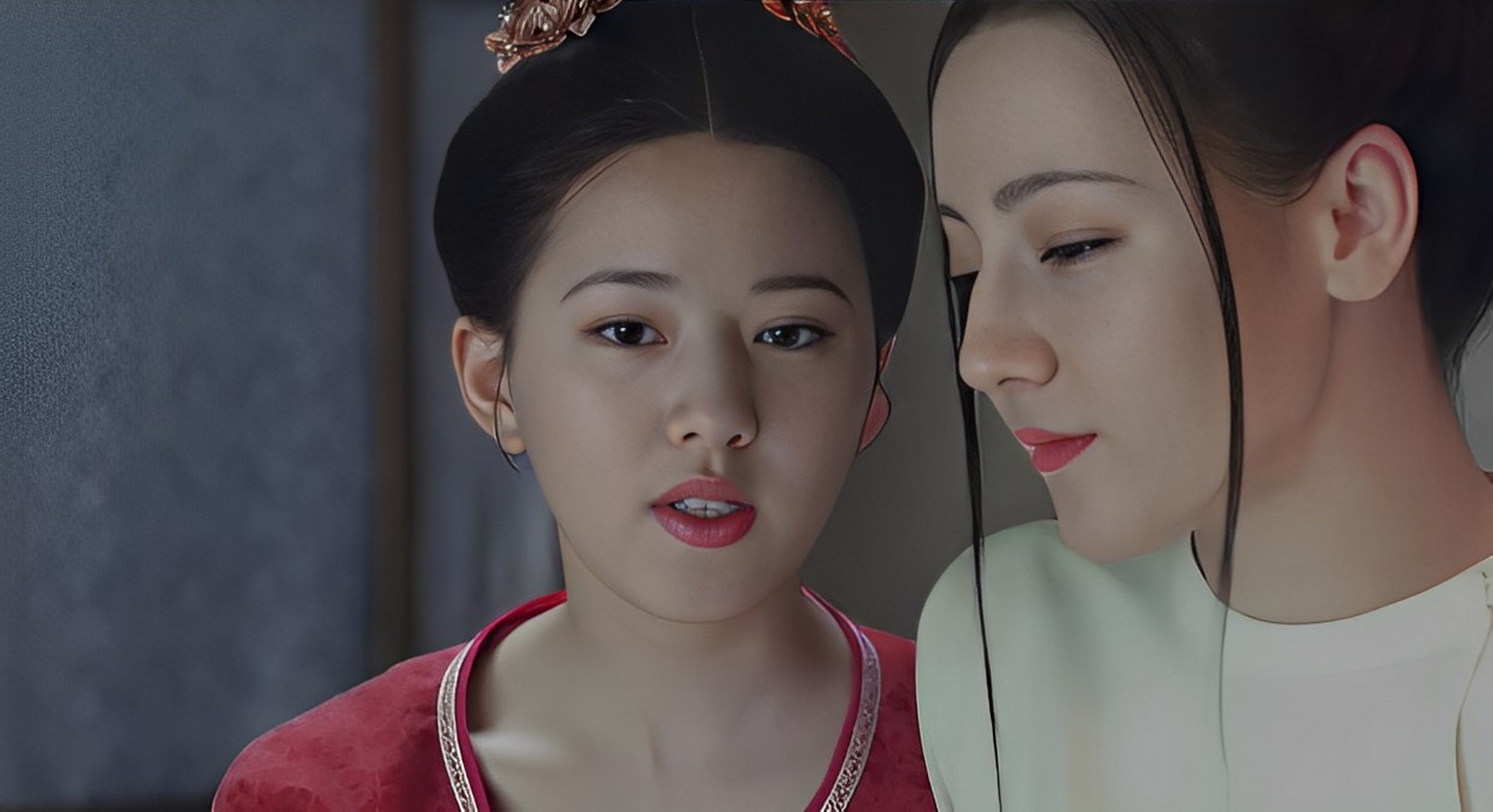 看到迪丽热巴和赵露思站在一起,我觉得一个像公主,一个像女仆!