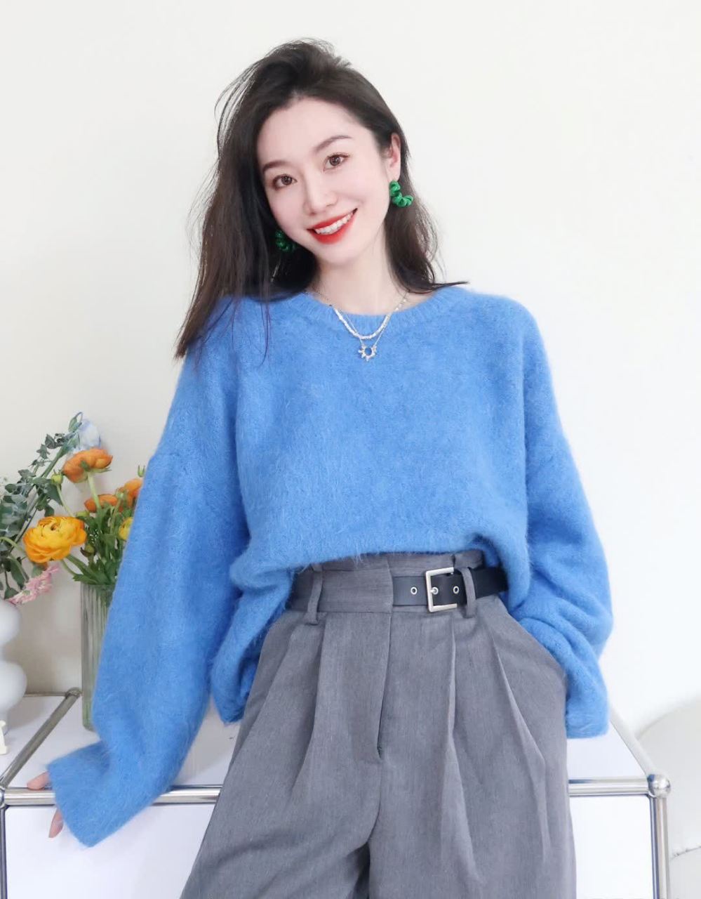 灰色和蓝色的配色真的很漂亮!