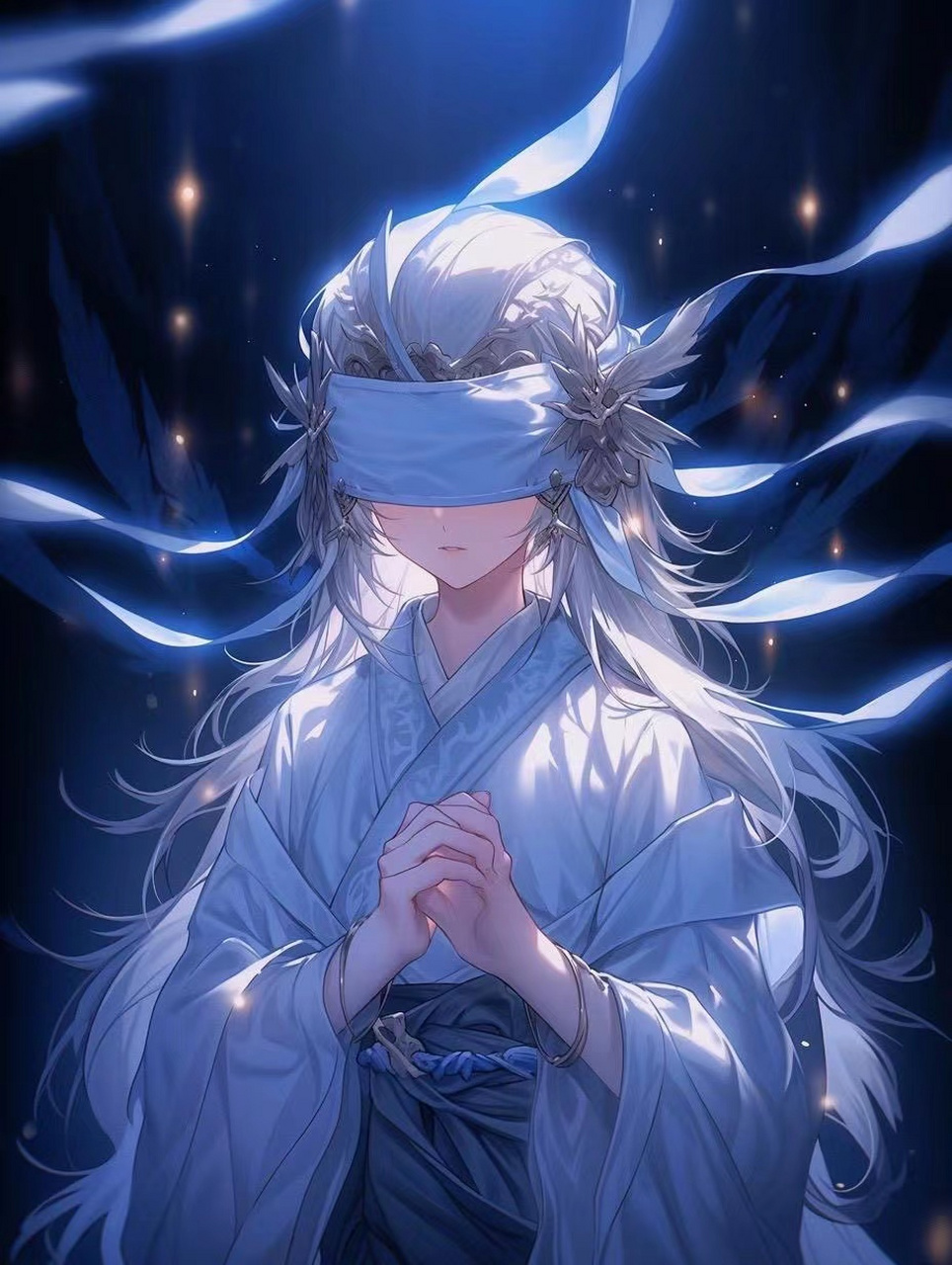 蓝色系古风情侣头像 #古风头像# #古风小分队