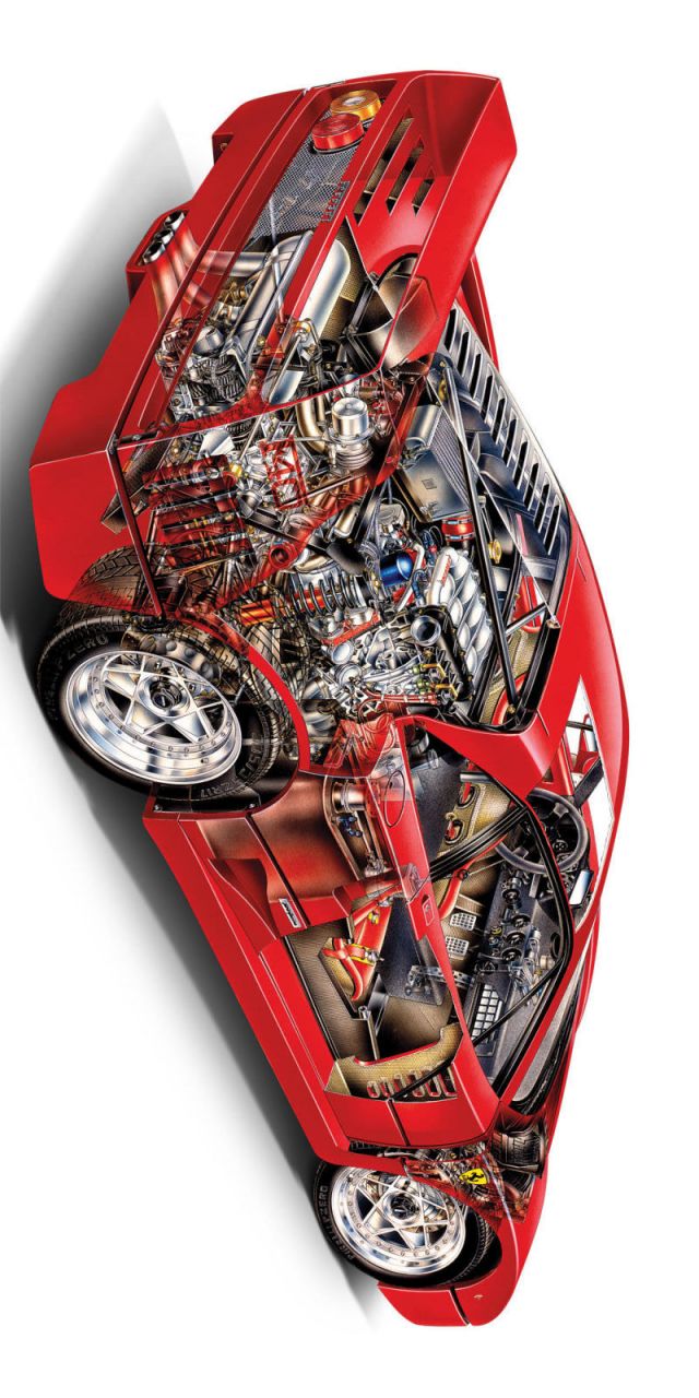 一些汽车透视图,感受机械魅力.