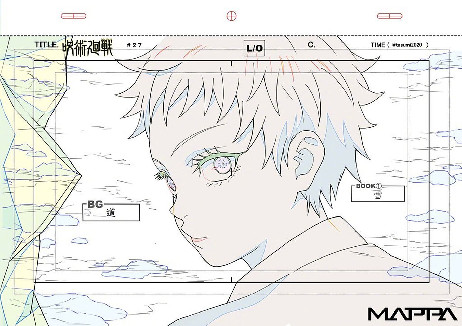 「咒术回战」原画·田角麻奈美 最新发布了自己绘制的幼年五条悟