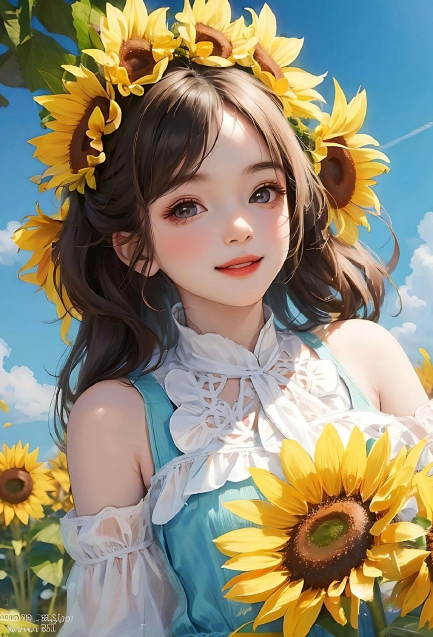 " 超级治愈的向日葵女生头像 .. " ​​​[太阳]