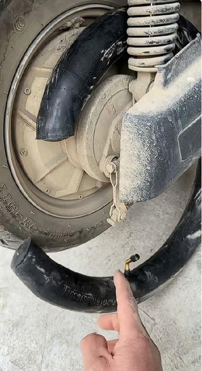 原来电动车的内胎是这样的,