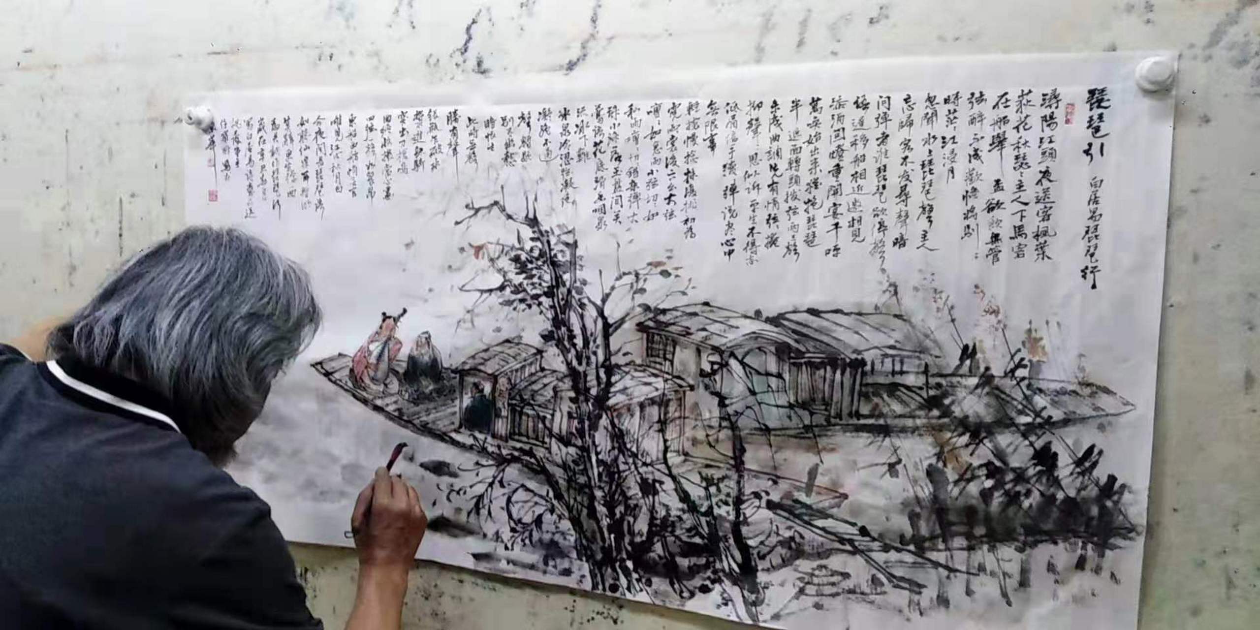 琵琶行 任宝魁老师精品《琵琶行》创作#中国画#琵琶行