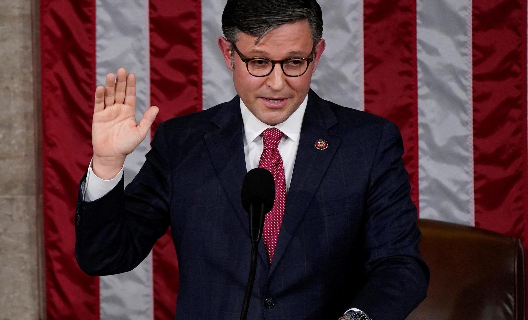 美国政坛的新任"三号人物",众议院议长迈克·约翰逊(mike johnson),被