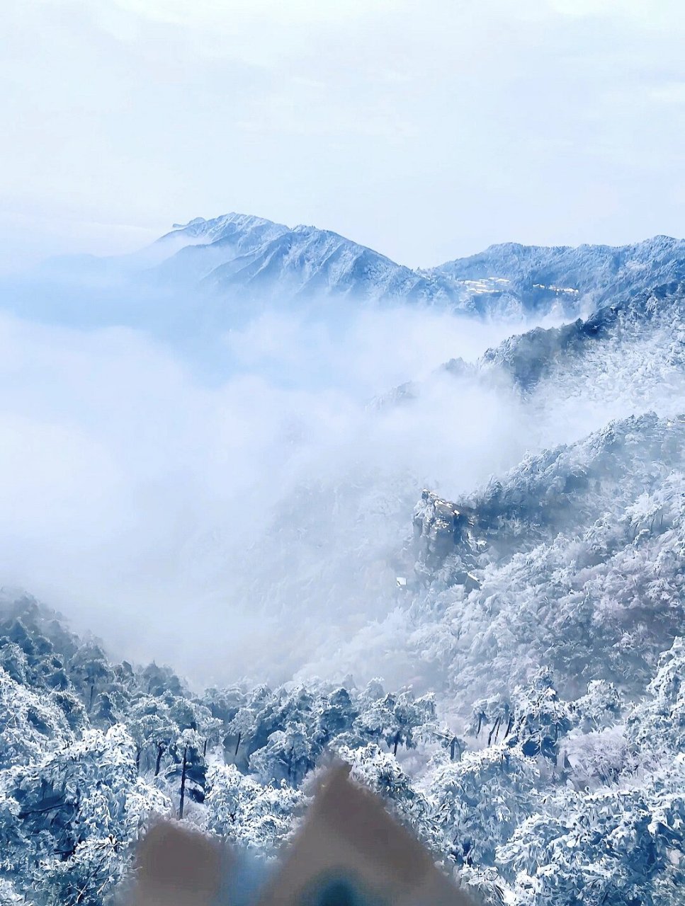 庐山下雪图片