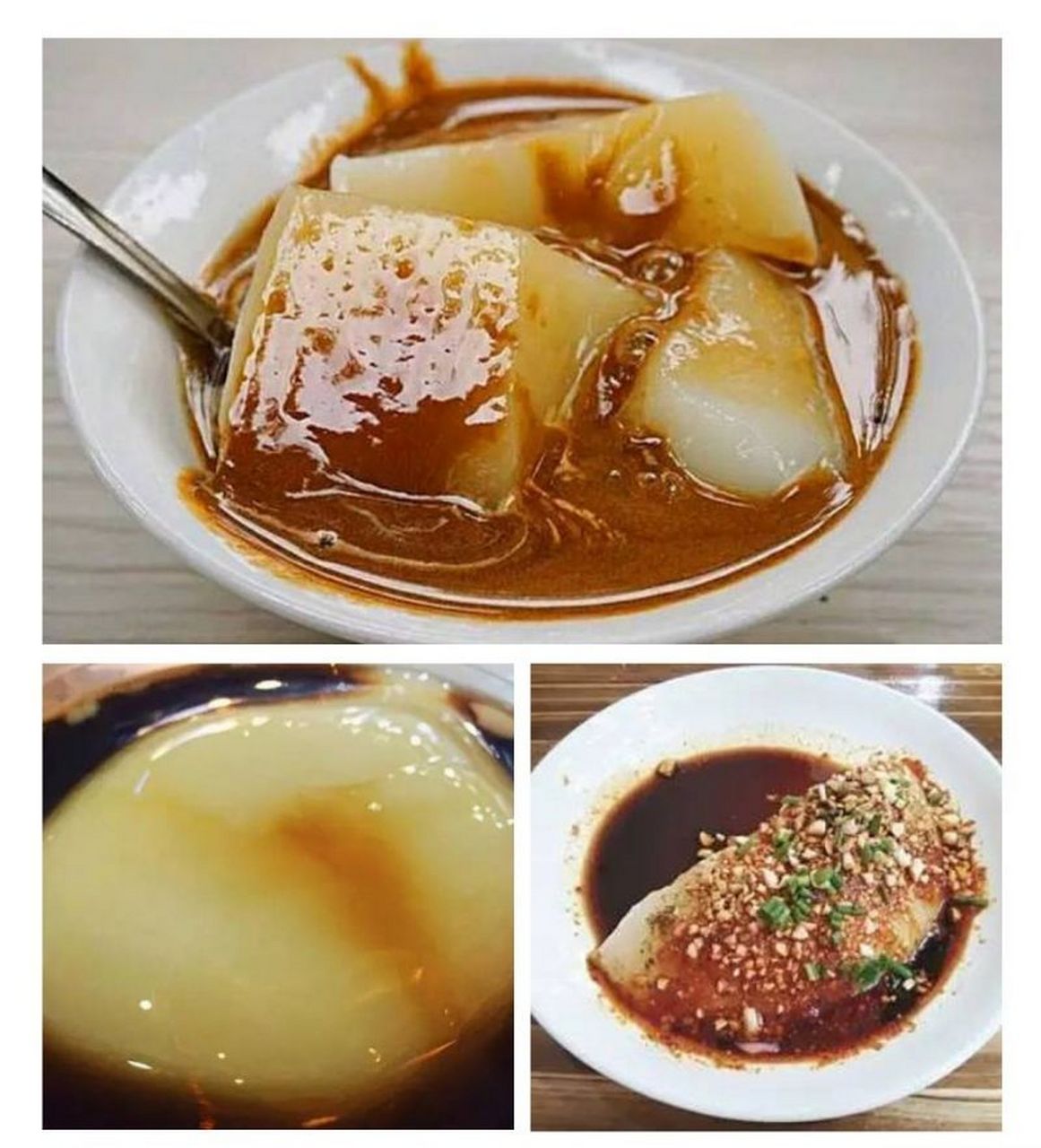 乐山的凉糕嫩得吹弹可破,滋味冰凉可口,其搭配有熬制的翻砂红糖,有