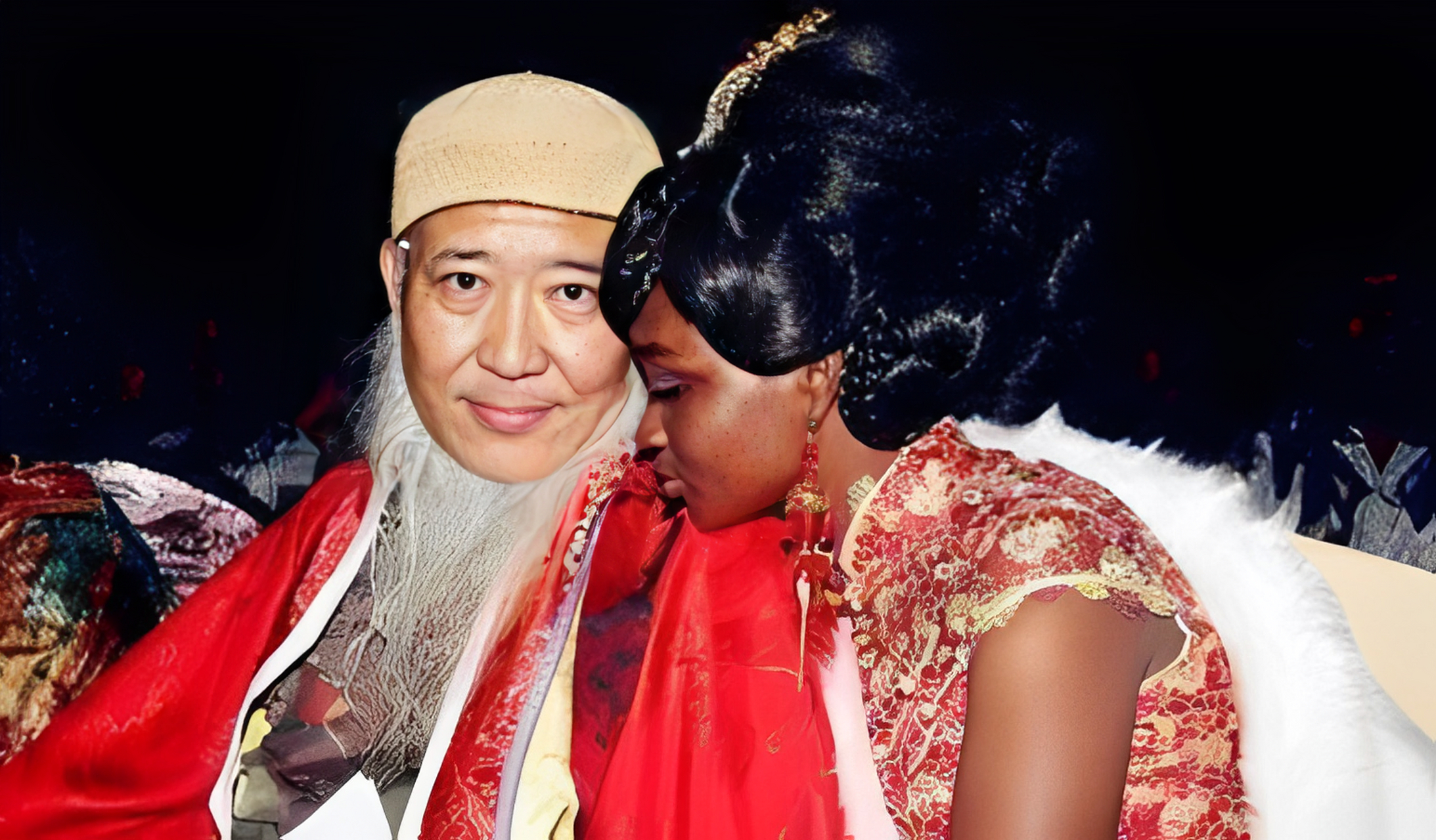 2011年,53岁的著名作曲家画家·杨彦在非洲迎娶了24岁的妻子!