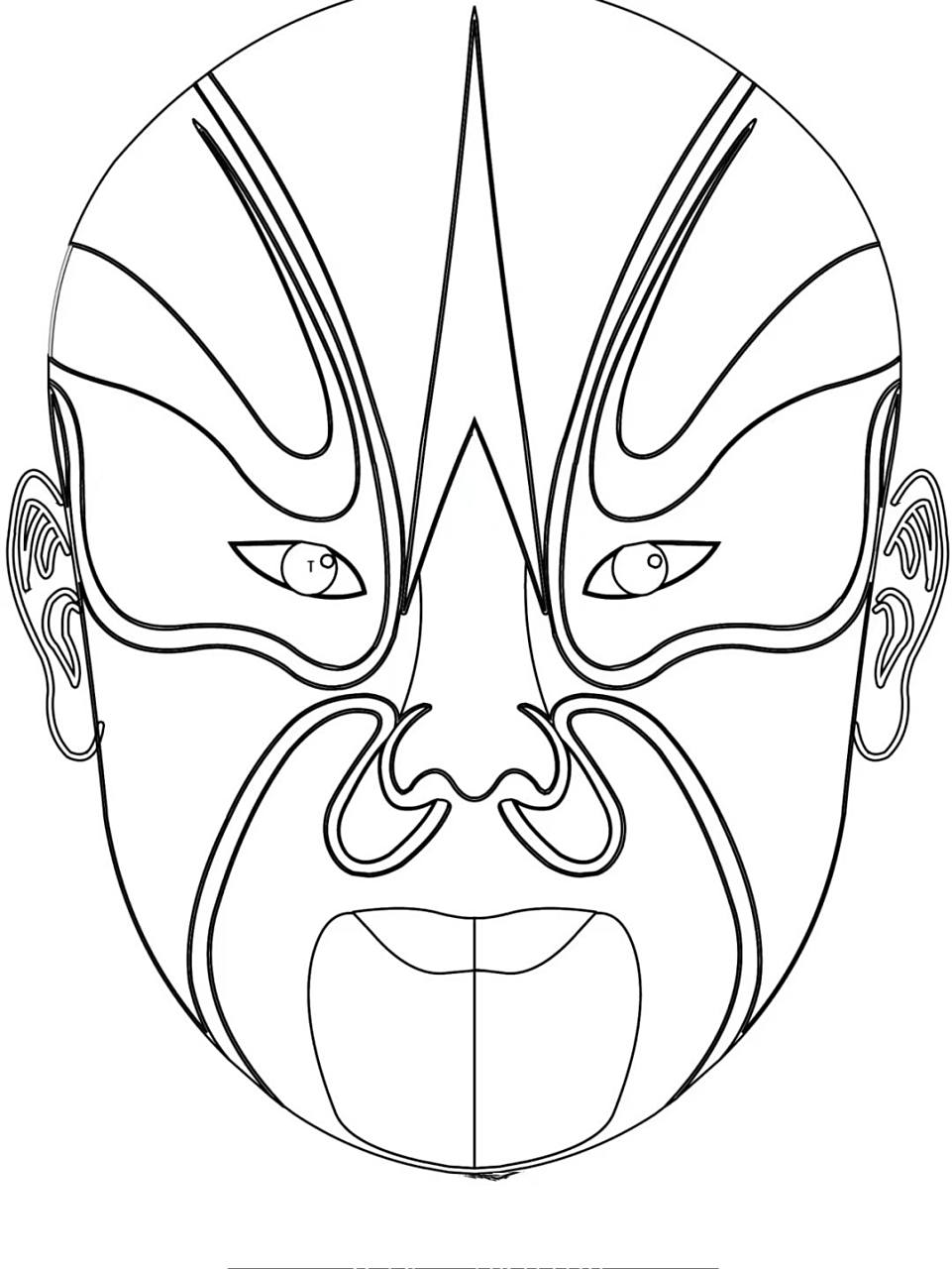 手绘大班脸谱合集  中国传统文化的美