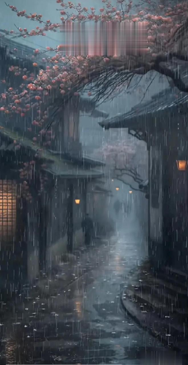 江南雨夜图片唯美图片