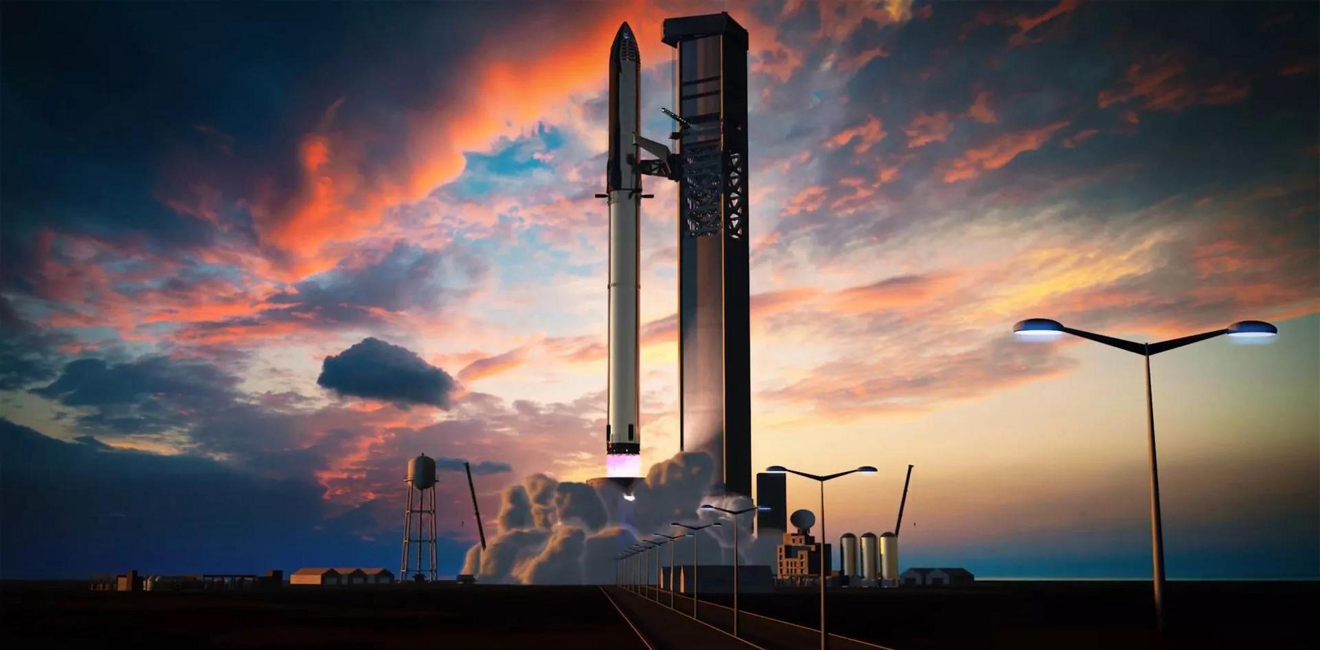 马斯克星舰迎首飞!