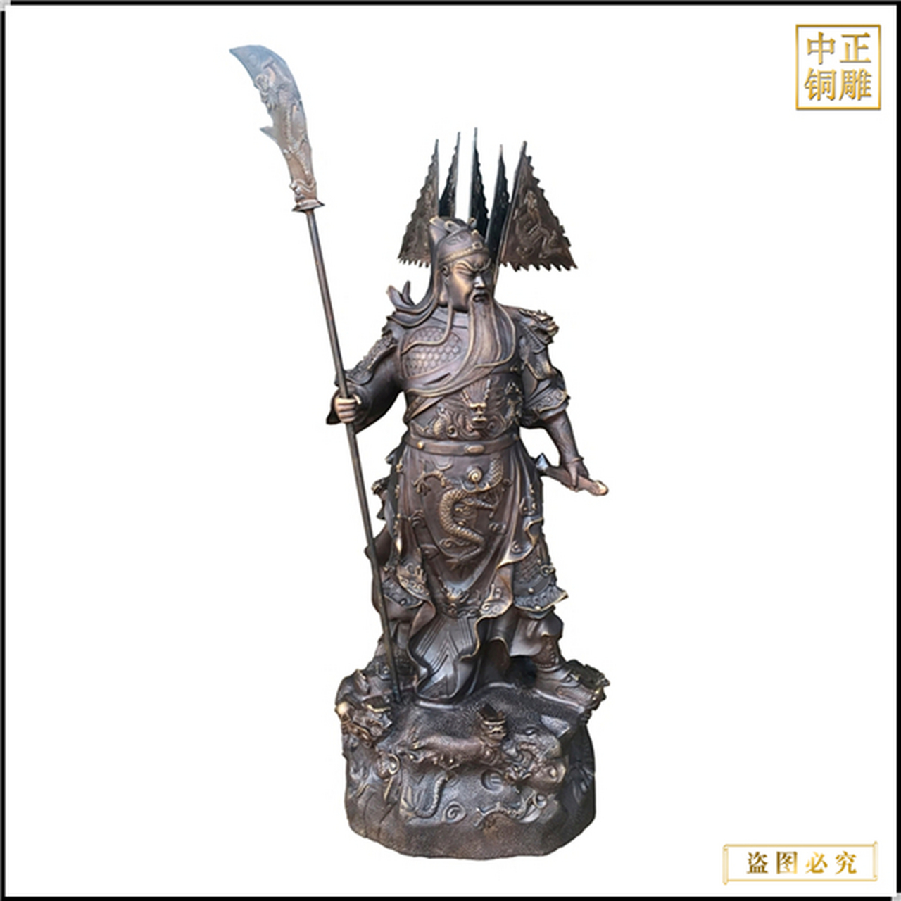 骑马关公铜雕像价格 1.