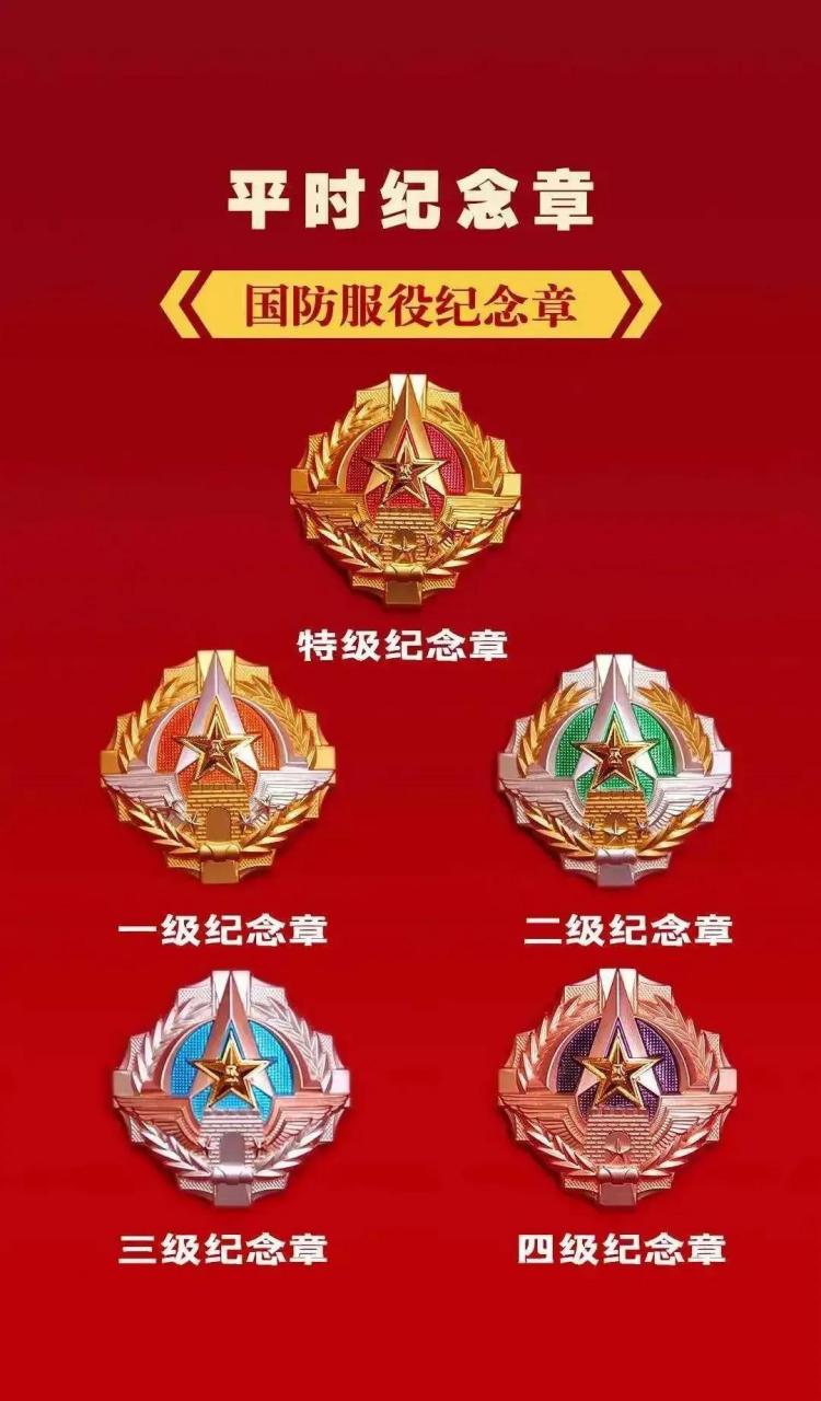 国防服役纪念章按照登记划分,有铜质,银纸和金质之分,想要取得铜质