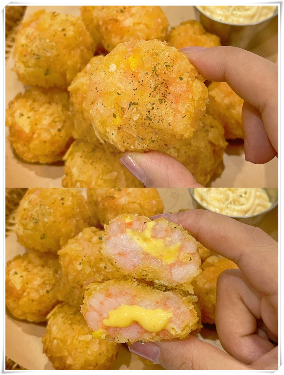 今天我要分享一道美味的熔岩芝士虾球的做法!