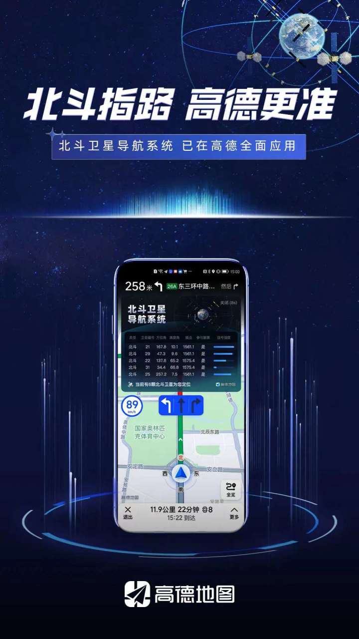 北斗指路,高德更準. 高德支持北斗了!