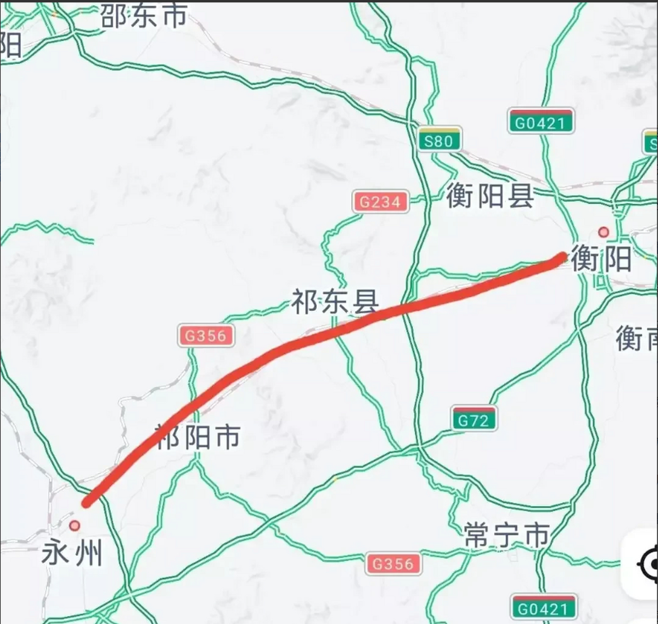 原来此前的衡枣高速都不经过祁东,祁阳县城,这次新