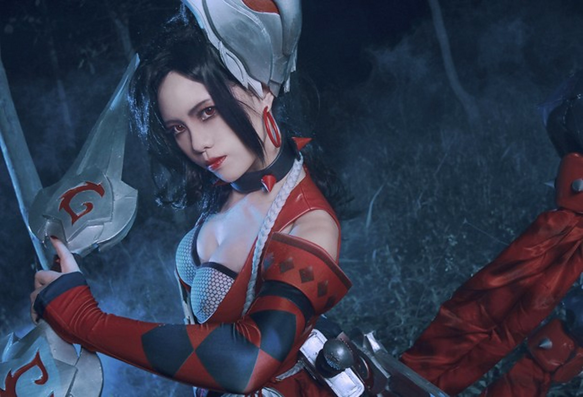 王者荣耀阿轲cos,可爱一文不值!