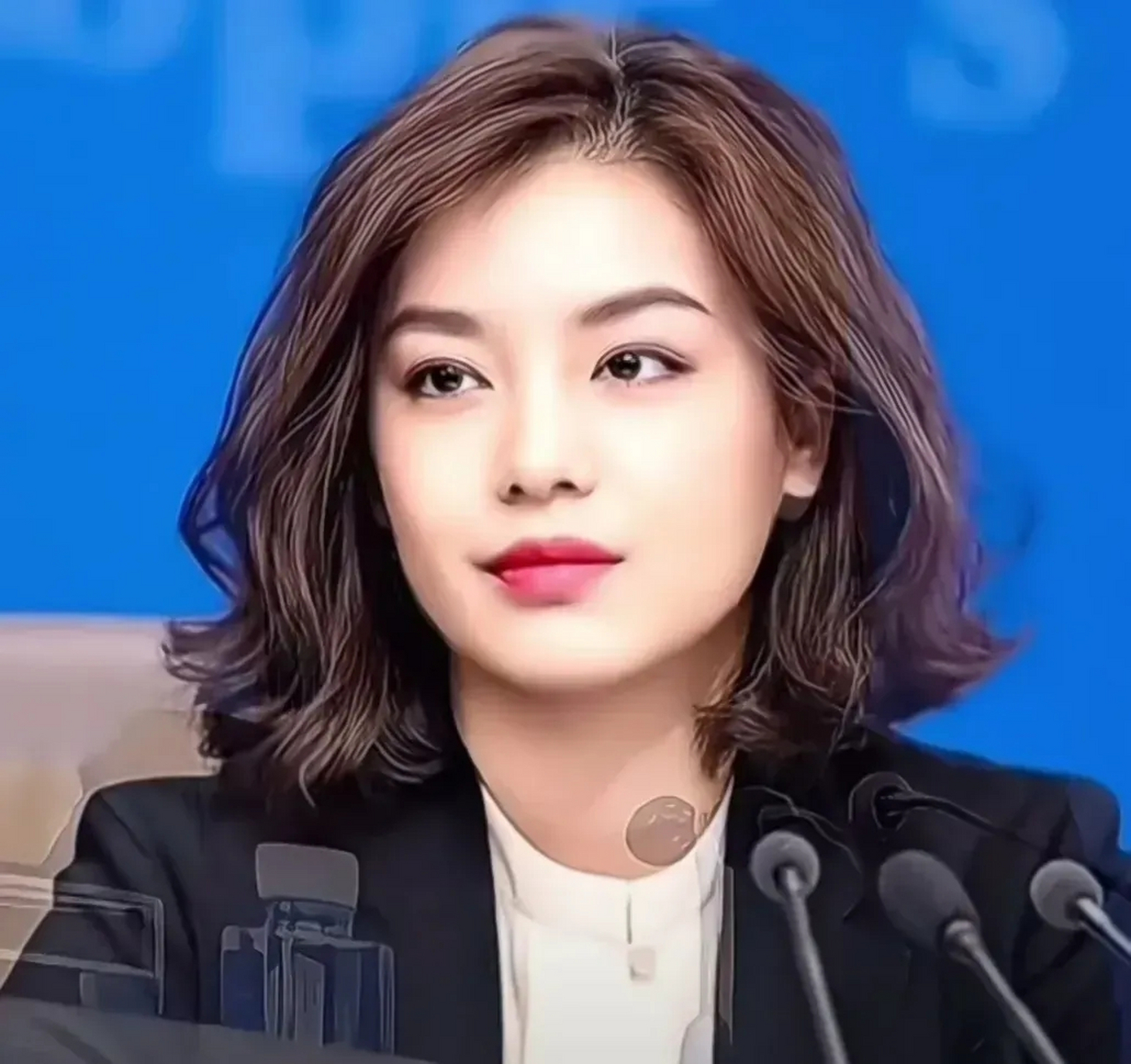 中国最美翻译官张京,集美貌与智慧于一身,翻译会场,张京不苟言笑,神情