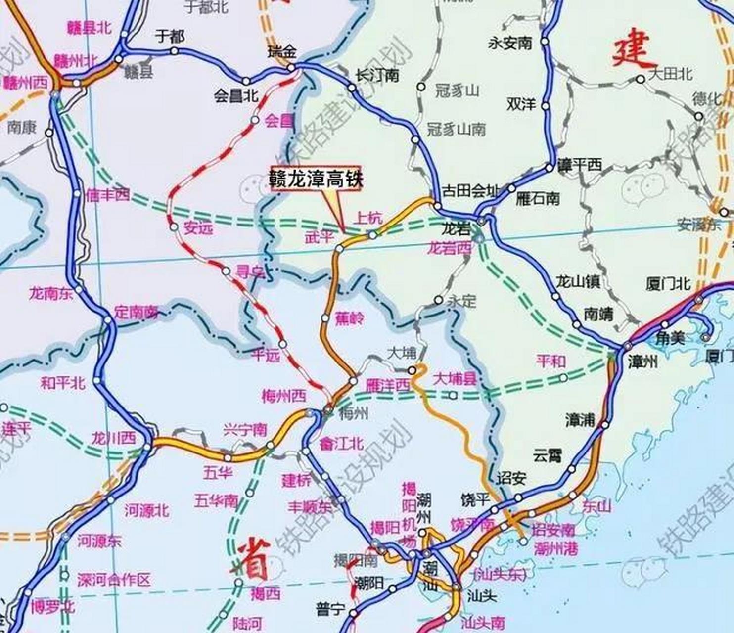 线路的走向来说,江西的安远,寻乌成为赢家,此前失去了赣瑞龙高铁通道