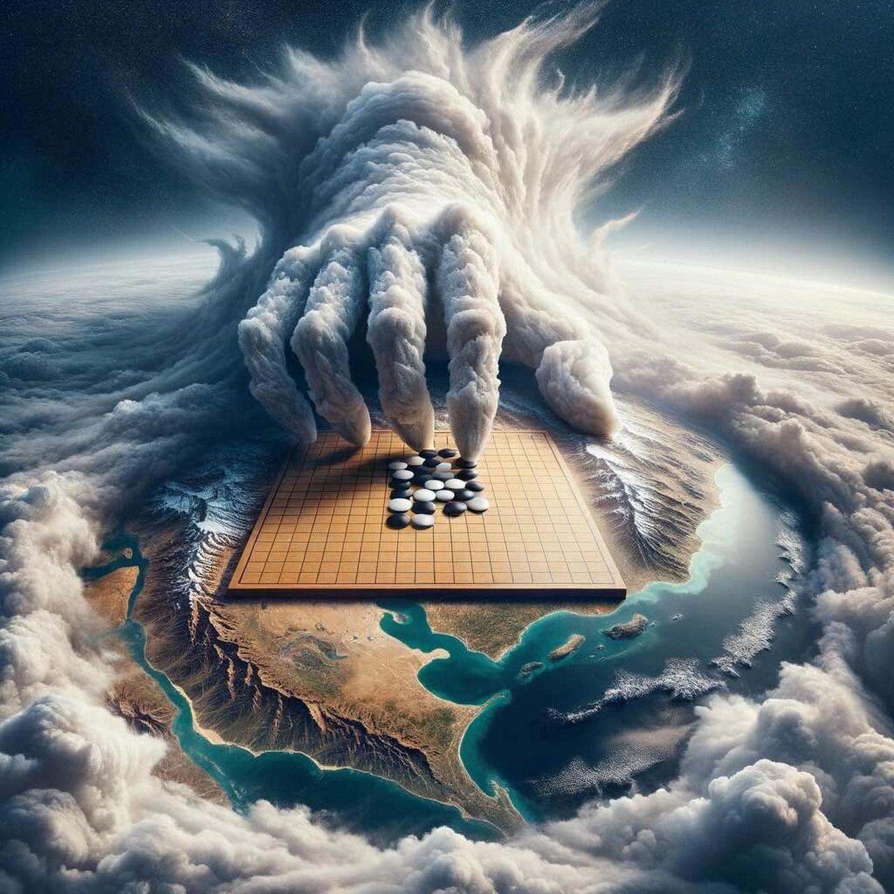 神之一手  这画的真的太帅了,体现了棋局中翻手为云覆手为雨