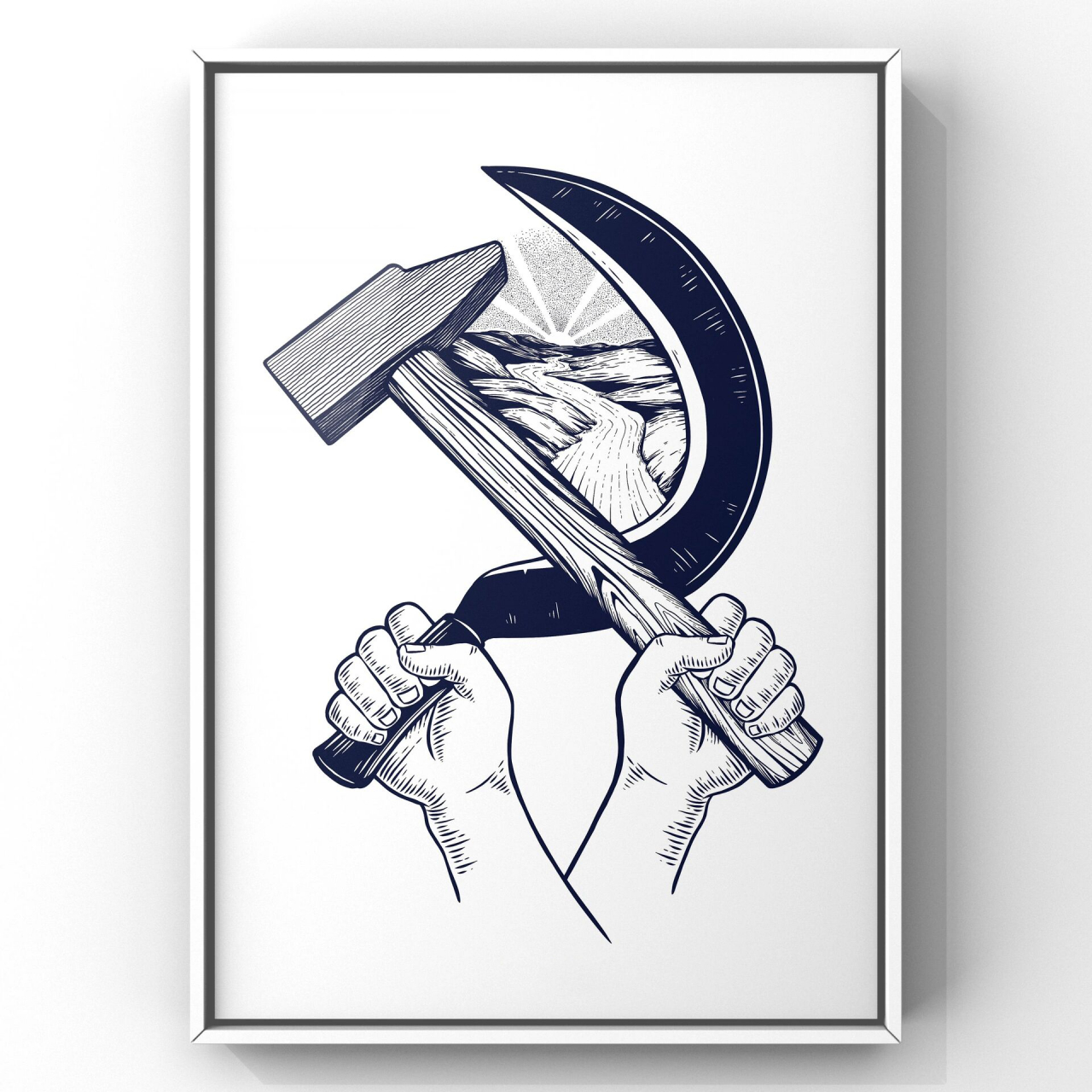 插画·镰刀&锤· "突然恍然大悟,我也是属于无产阶级 	       "